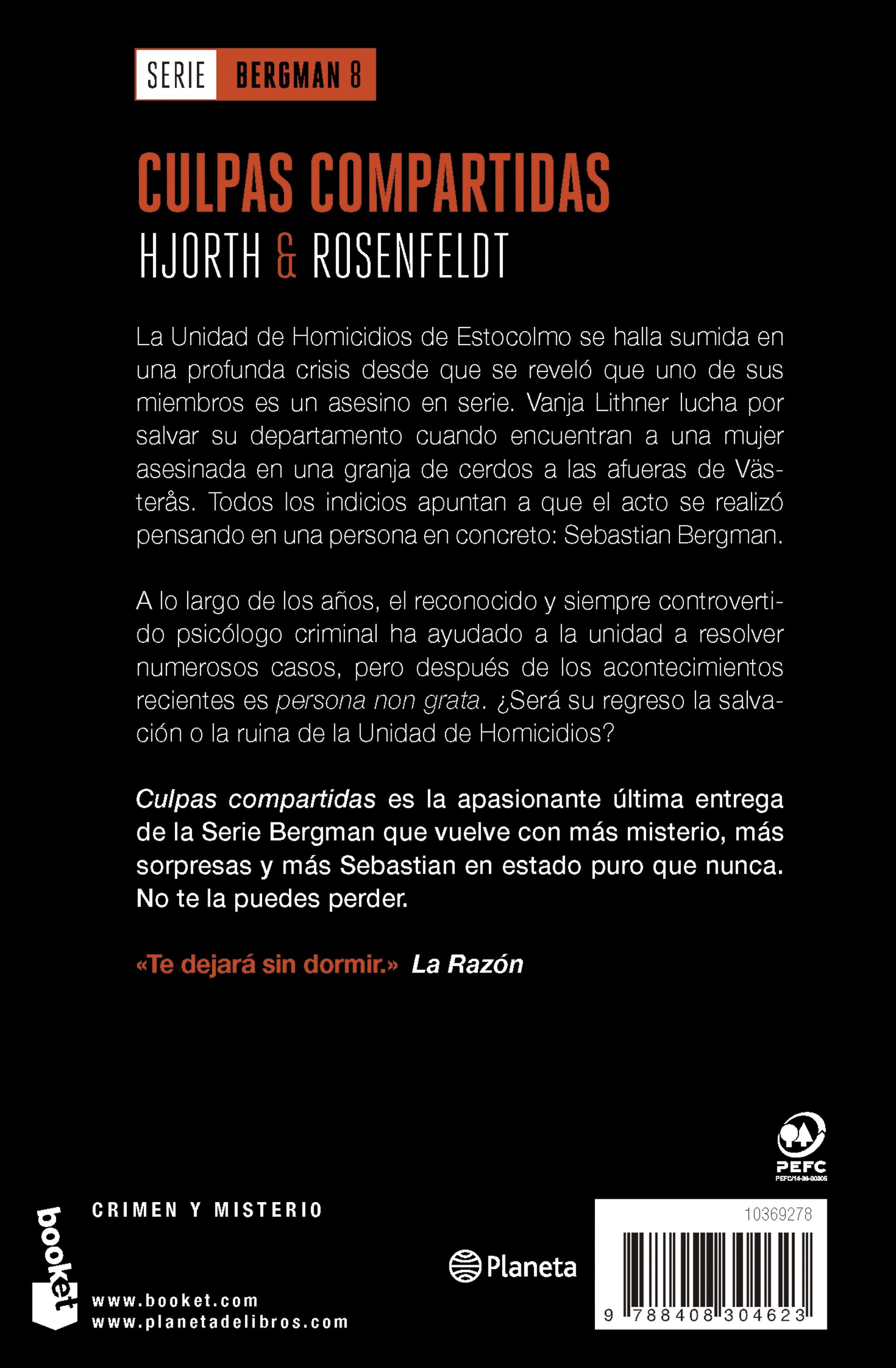 Culpas compartidas  (Serie Bergman, 8) (Bolso) 2