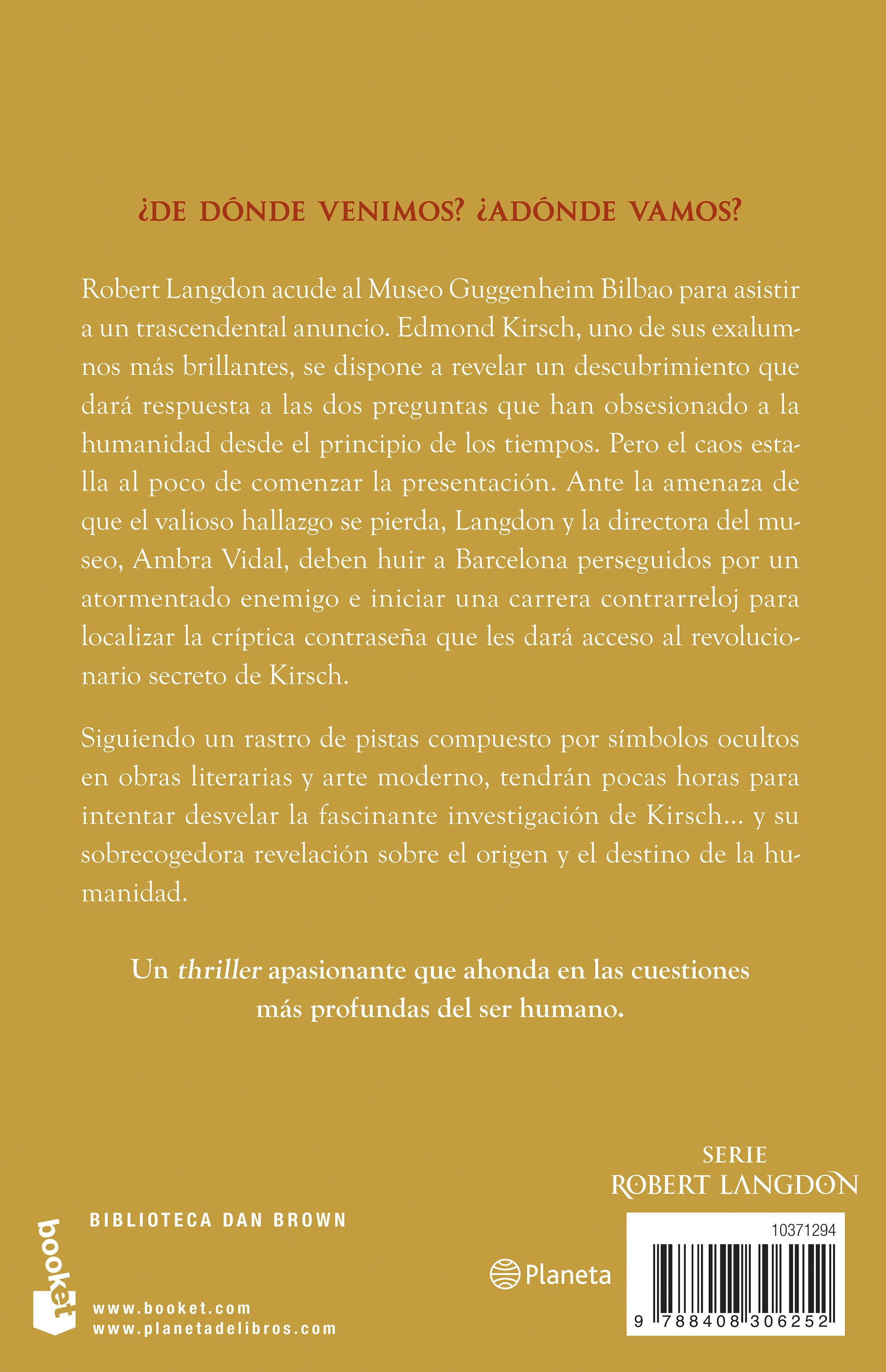 Origen: Serie Robert Langdon (Bolso) 2