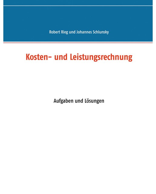 Kosten- und Leistungsrechnung 1