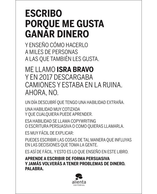 Escribo porque me gusta ganar dinero (Capa mole com abas) 1
