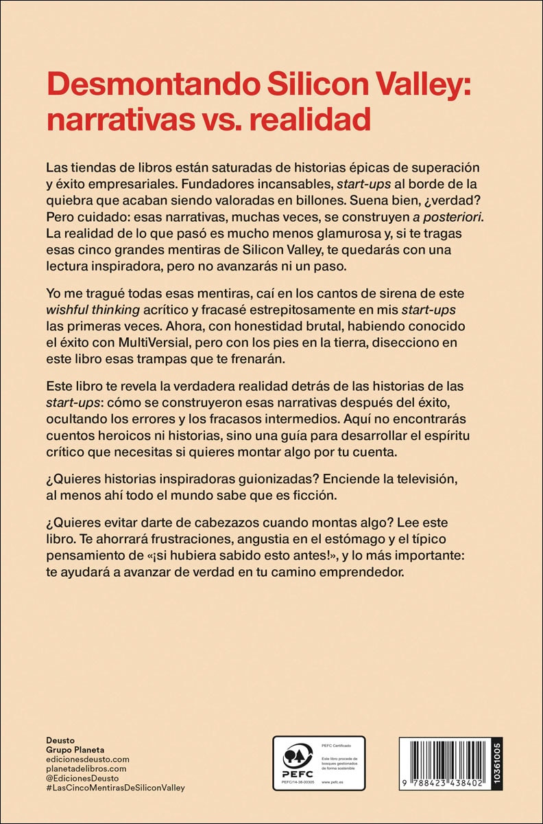 Las cinco mentiras de Silicon Valley: Cómo emprender sin ahogarte en falsos mitos (Capa mole com abas) 2