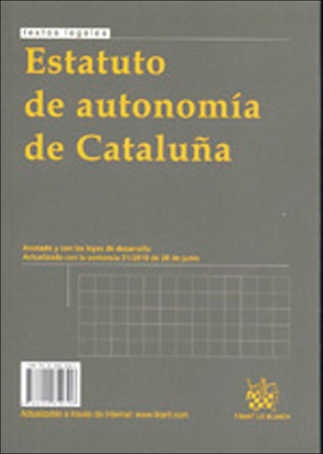 Imagem 0 de Estatut d¿autonomia de Catalunya/Estatuto de autonomía de Cataluña