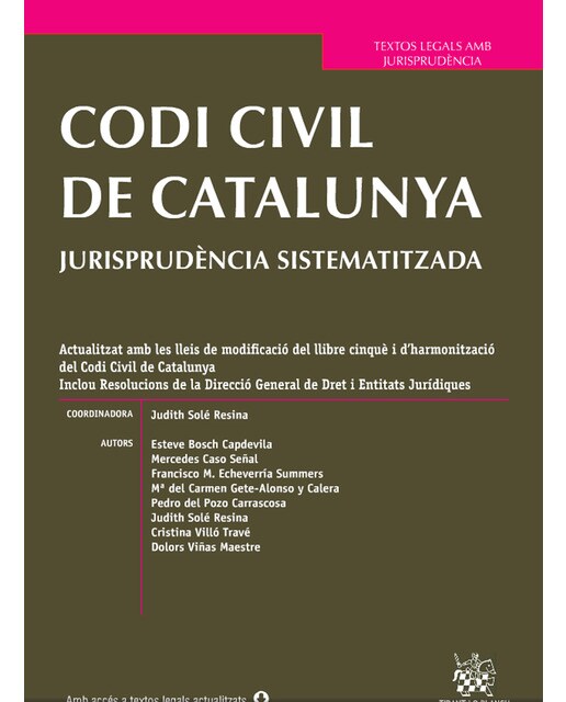 Codi Civil De Catalunya. Jurisprudència Sistematitzada 1