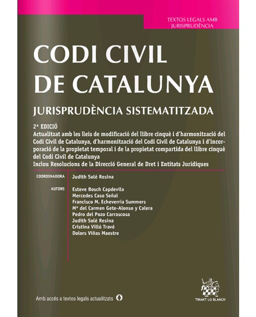 Codi Civil De Catalunya. Jurisprudencia Sistematitzada 1