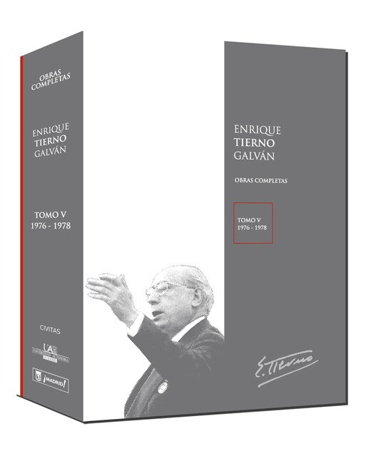 Enrique Tierno Galván. Obras completas. Tomo V (1976-1978) (Capa dura) 1
