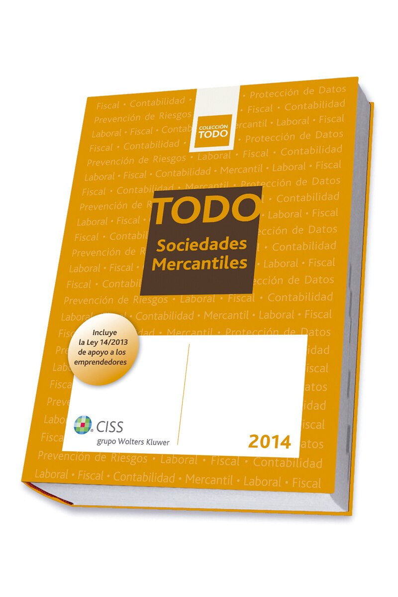 Imagem 0 de TODO Sociedades mercantiles 2014 (Capa mole)