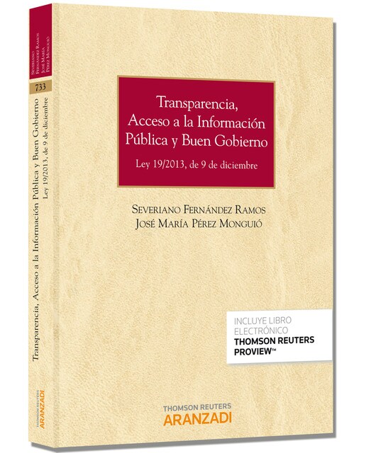 Imagem 0 de Transparencia, acceso a la información pública y buen gobierno (Papel + e-book): Ley 19/2013, de 9 de diciembre.