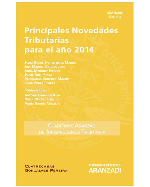 Principales Novedades Tributarias para el año 2014 (Capa mole) 1