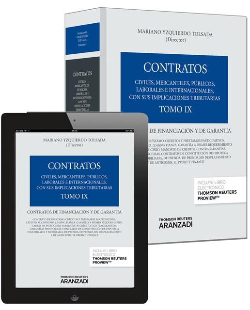 Tomo IX. Contratos de financiación y de garantía (Papel + e-book) 1