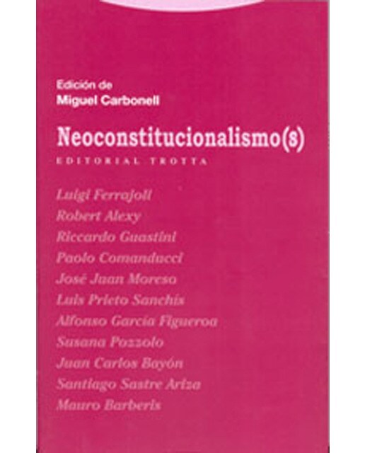 Neoconstitucionalismo(s)(Tapa blanda) 1