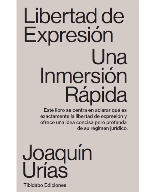 Libertad de expresión. : Una inmersión rápida(Tapa blanda) 1