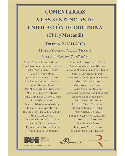 Comentarios A Las Sentencias De Unificación De Doctrina Civil Y Mercantil Volumen 5 2011-2012 1