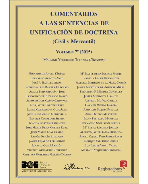 Comentarios A Las Sentencias De Unificación De Doctrina Civil Y Mercantil Volumen 7 2015 1