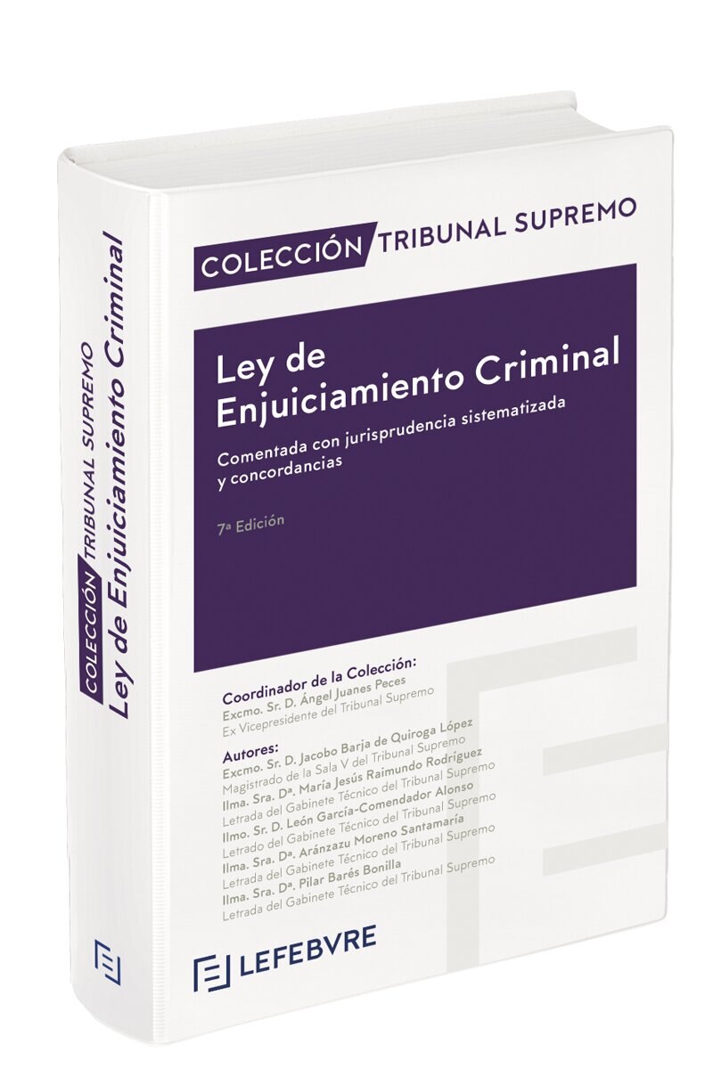 Ley de enjuiciamiento criminal 7ª edición: Colección tribunal supremo(Tapa blanda) 1