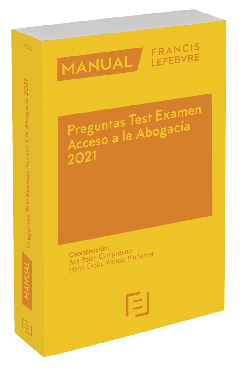 Manual preguntas test examen acceso a la abogacía 2021(Tapa blanda) 1