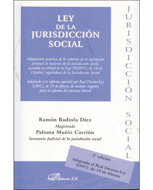 Ley de la jurisdicción social 2012(Tapa blanda) 1