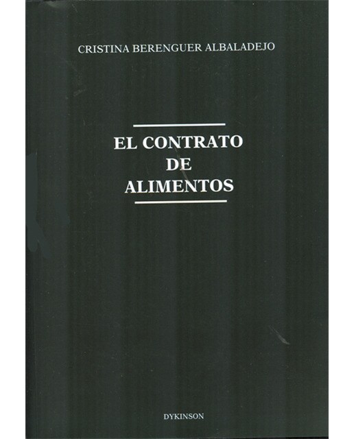 El contrato de alimentos(Tapa blanda) 1