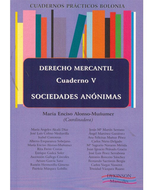 Cuadernos prácticos Bolonia. Derecho Mercantil. Cuaderno V. Sociedades Anónimas (Capa mole) 1