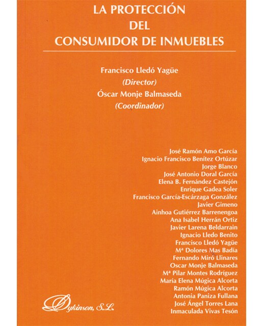 La protección del consumidor de inmuebles(Tapa blanda) 1