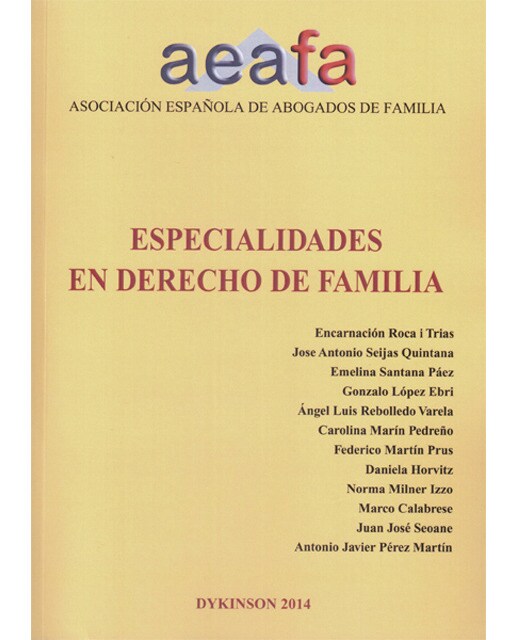 Especialidades en derecho de familia(Tapa blanda) 1
