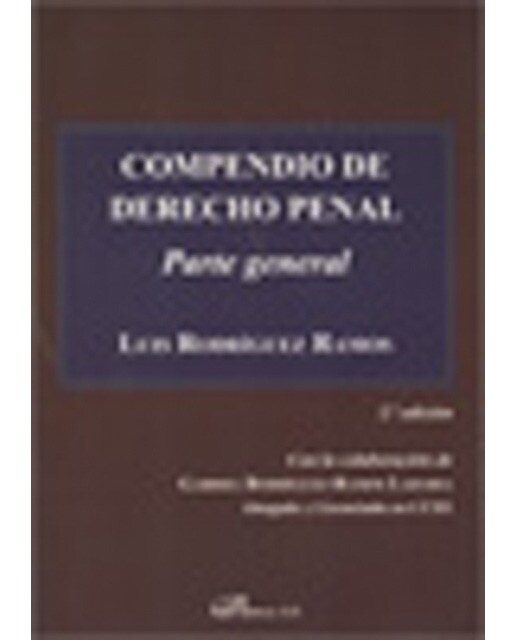 Compendio de Derecho Penal. Parte general. (Capa mole) 1