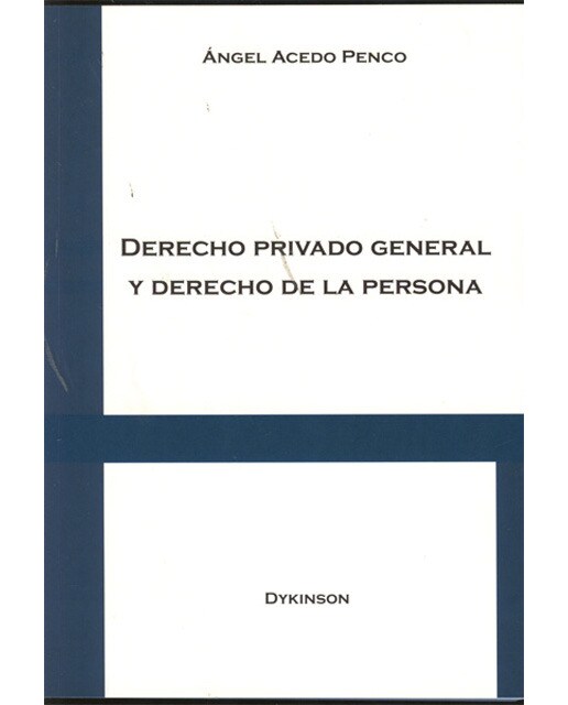 Derecho privado general y derecho de la persona(Tapa blanda) 1