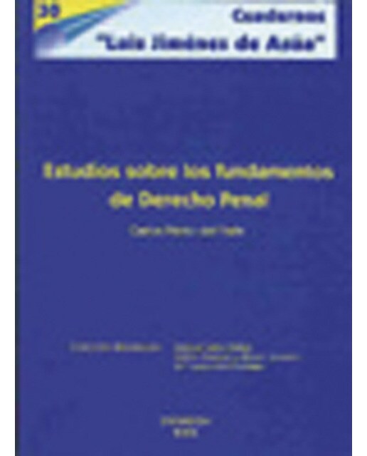 Estudios sobre los fundamentos de derecho penal(Tapa blanda) 1
