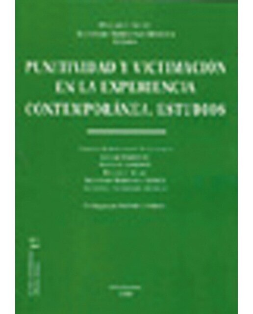 Punitividad y victimación en la experiencia contemporánea: Estudios(Tapa blanda) 1