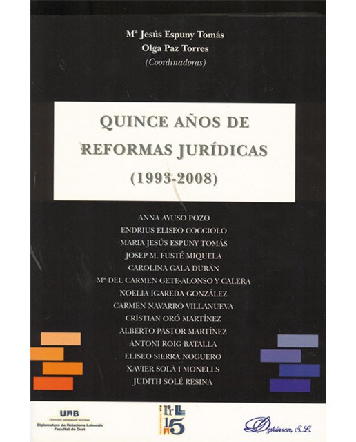 Quince años de reformas jurídicas (1993-2008)(Tapa blanda) 1