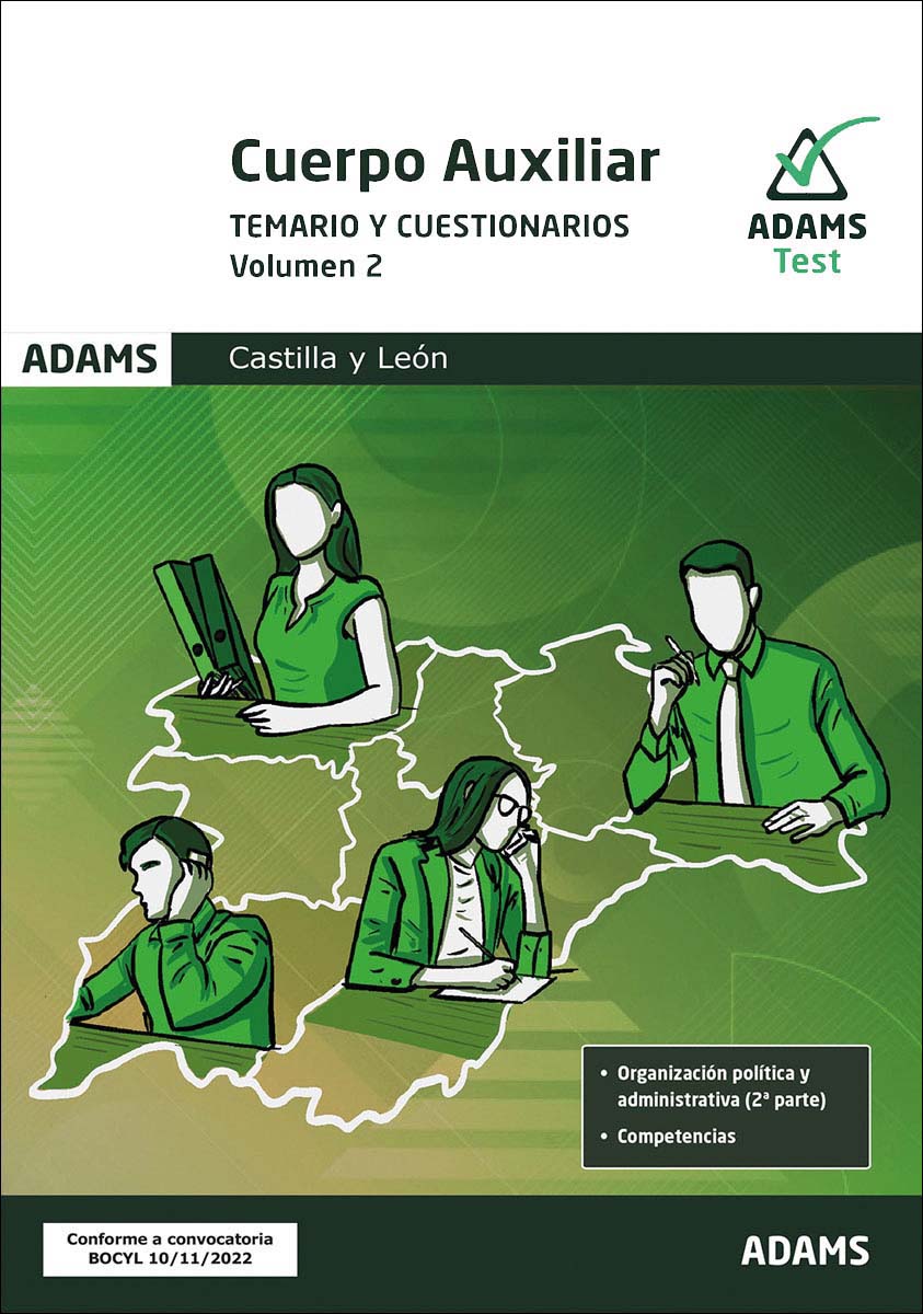 Temario y Cuestionarios (volumen 2) Auxiliares de Castilla y León (Capa mole) 1