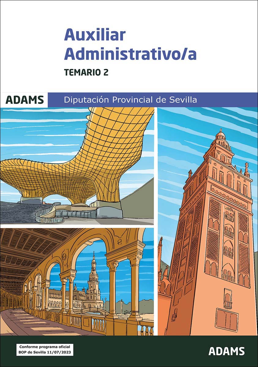 Temario 2 Auxiliar administrativo-a  de la Diputación Provincial de Sevilla (Capa mole) 1