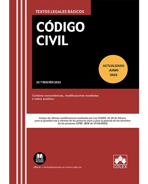 Código Civil: Texto legal básico con concordancias, modificaciones resaltadas en color e índice analítico 1