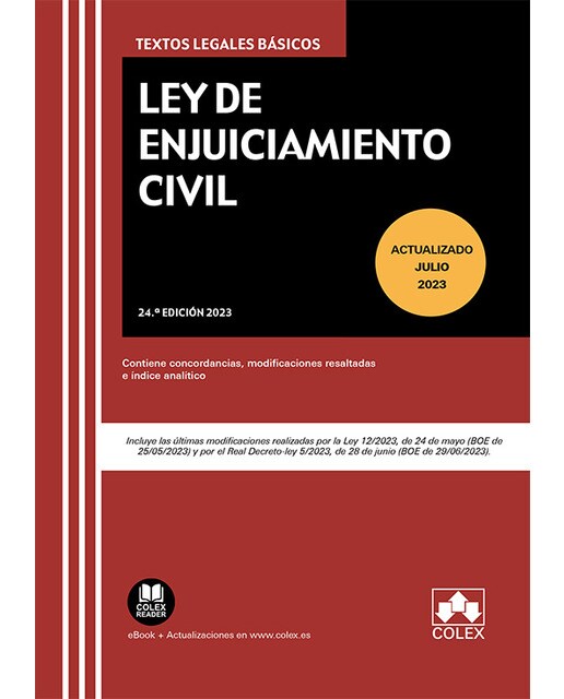 Ley de Enjuiciamiento Civil: Contiene concordancias, modificaciones resaltadas e índice analítico 1
