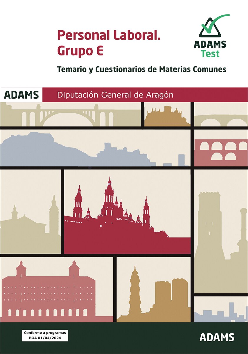 Temario y Cuestionarios Materias Comunes Personal Laboral Grupo E Diputación General de Aragón (Capa mole) 1