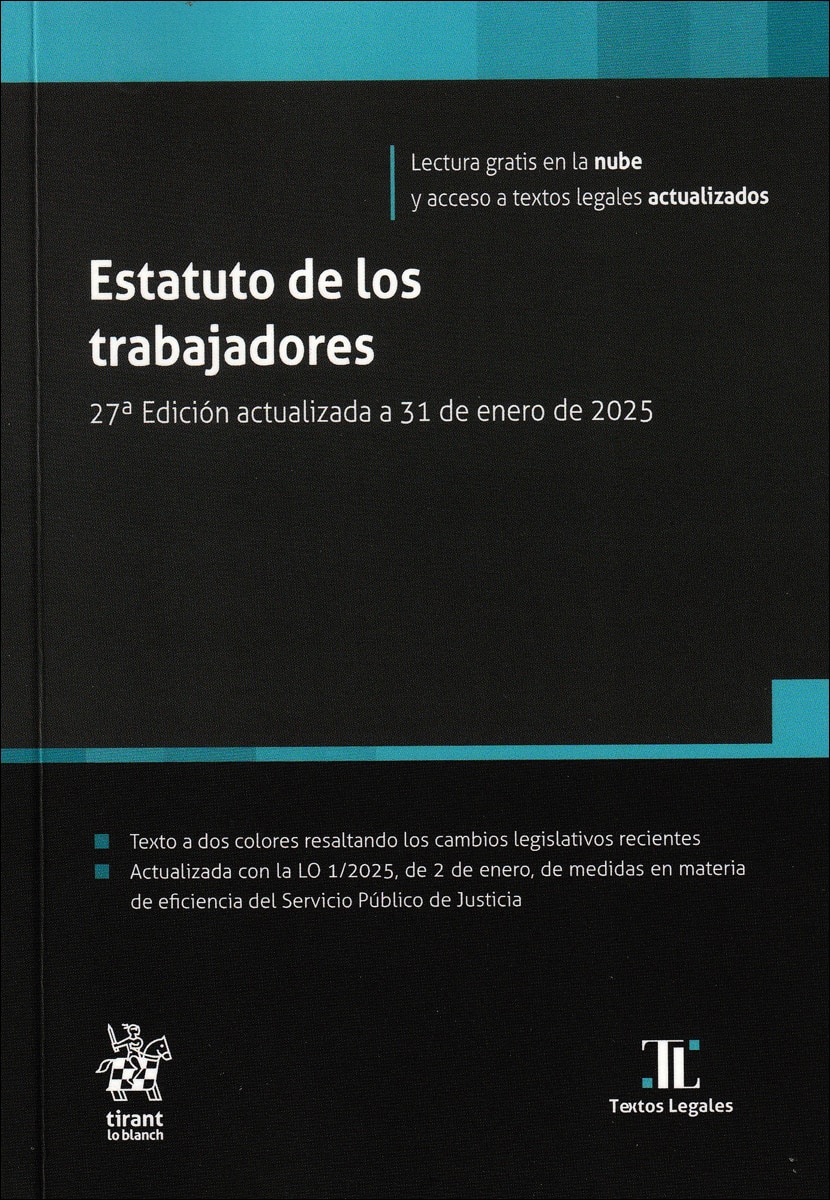 Estatuto de los trabajadores 27ª Edición actualizada a 31 de enero de 2025 (Capa mole) 1