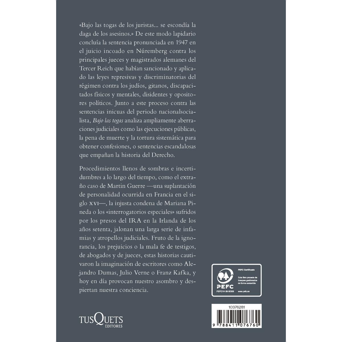 Bajo las togas: Errores judiciales y otras infamias (Capa mole com abas) 2