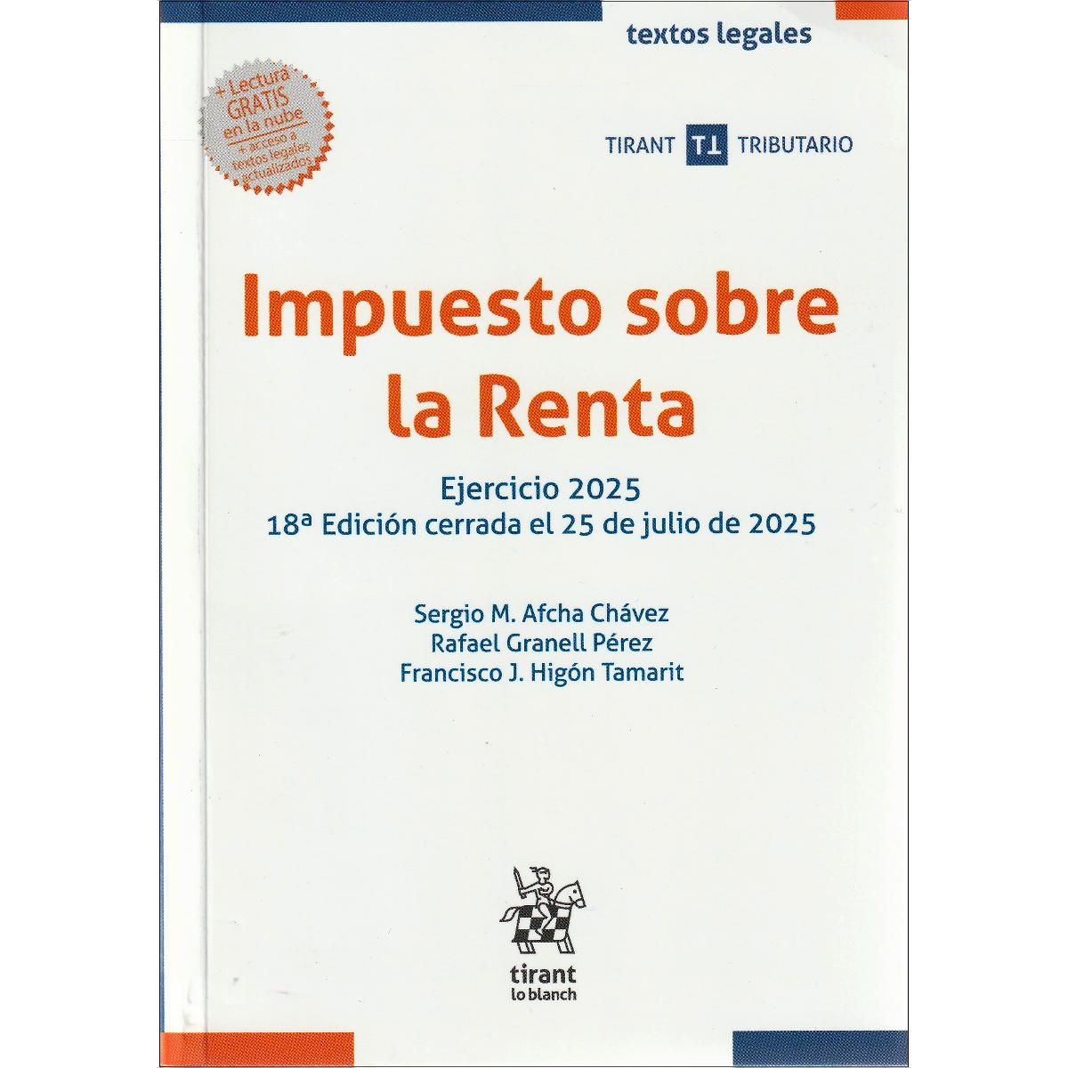 Imagem 0 de Impuesto sobre la Renta. Ejercicio 2025 18ª Edición cerrada el 25 de julio de 2025 (Capa mole)