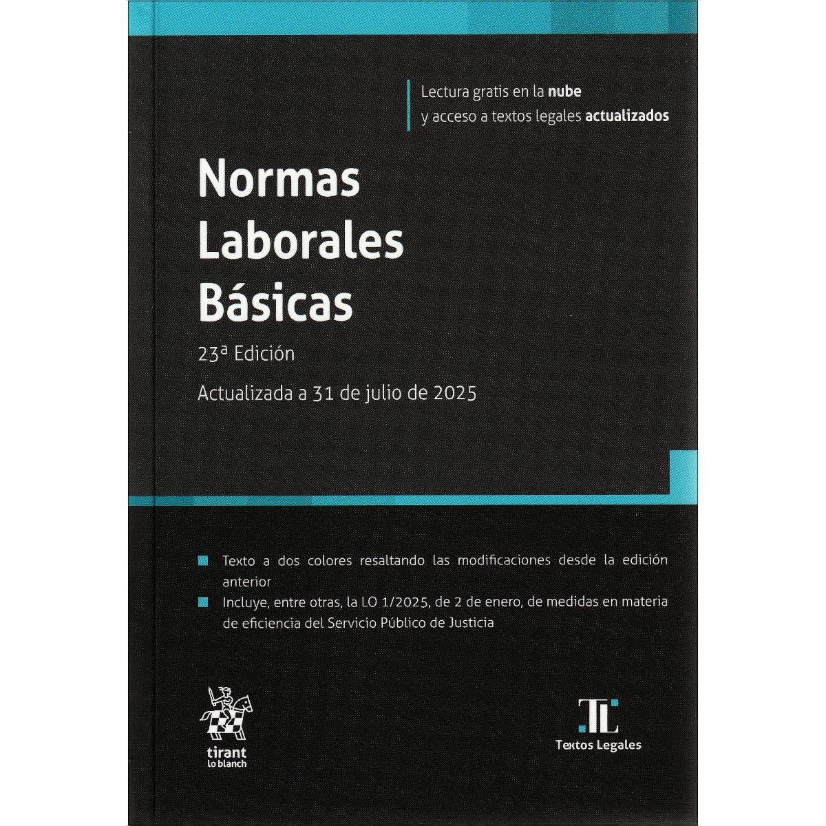 Imagem 0 de Normas Laborales Básicas 23ª Edición. Actualizada a 31 de julio de 2025 (Capa mole)