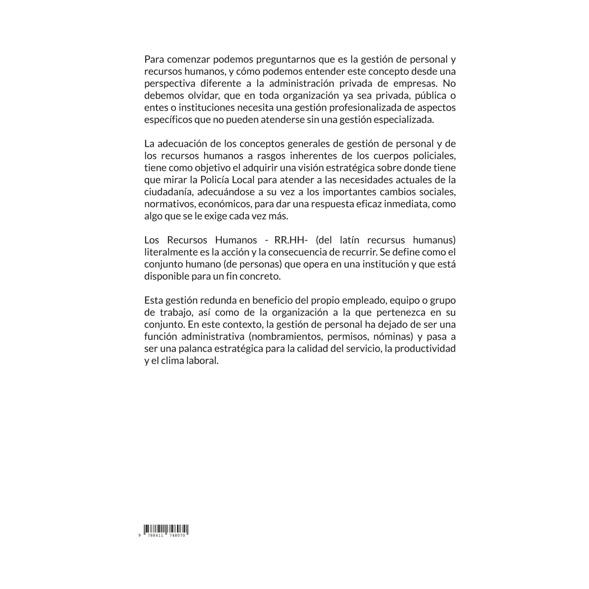 Gestión de Personal y  Recursos Humanos en el Ámbito Policial (Capa dura) 2