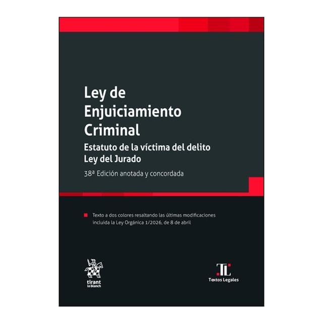 Imagem 0 de LEY DE ENJUICIAMIENTO CRIMINAL - 38ED.  (Capa Mole)