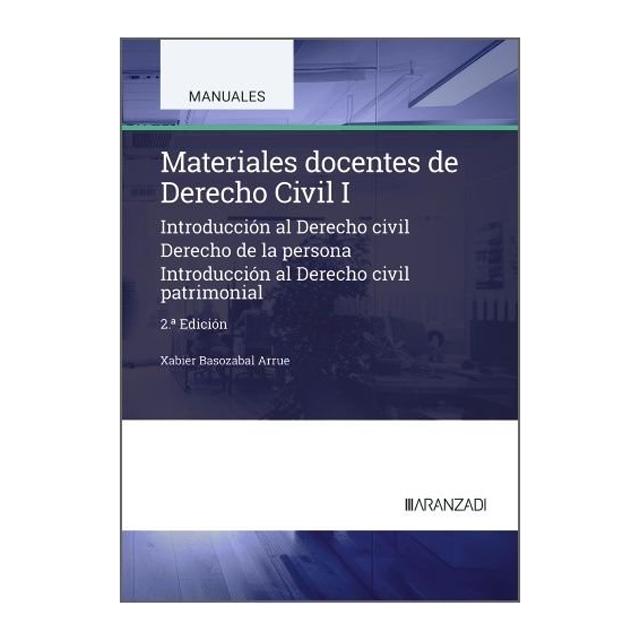 Imagen 0 de MATERIALES DOCENTES DE DERECHO CIVIL I (Tapa blanda con solapas)