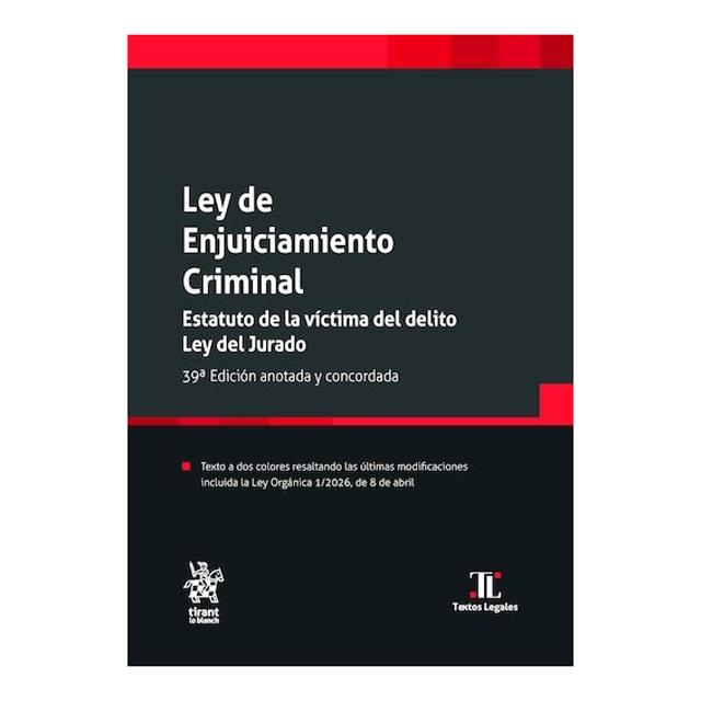Imagen 0 de LEY DE ENJUICIAMIENTO CRIMINAL - 39ED. (Tapa blanda)
