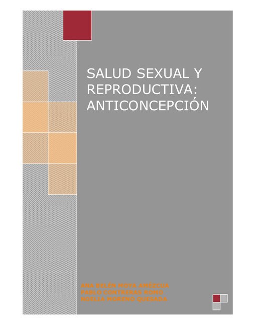 Imagen 0 de Salud sexual y reproductiva anticocepcion (Tapa blanda)
