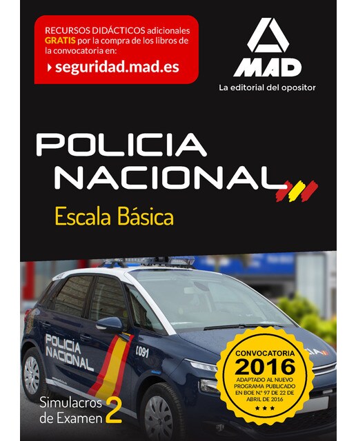 Policía Nacional Escala Básica. Simulacros de examen 2