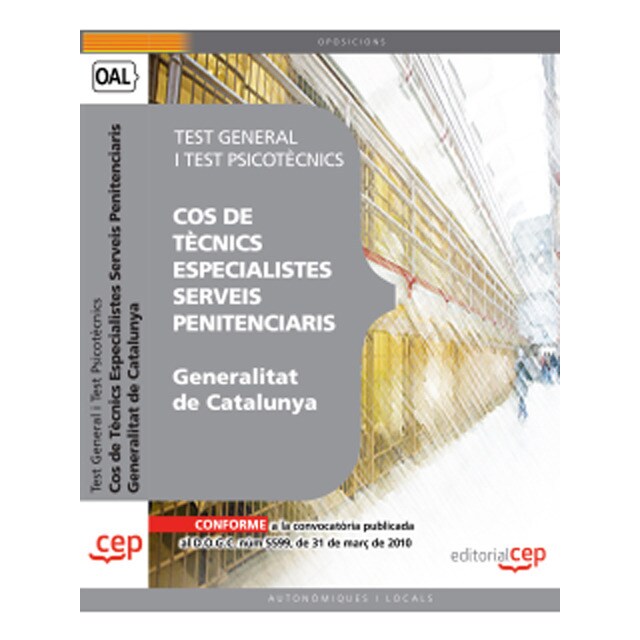 Cos tecnics especilistes serveis penitenciaris gen 1