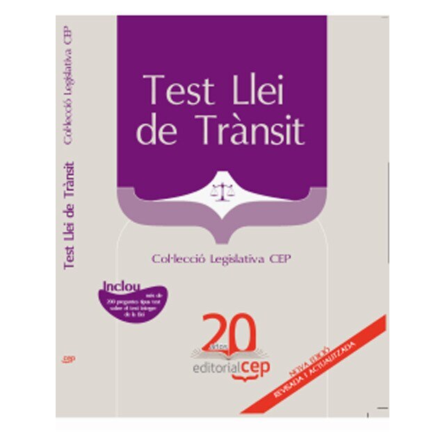 Test llei de trànsit. Col·lecció legislativa cep(Tapa blanda) 1