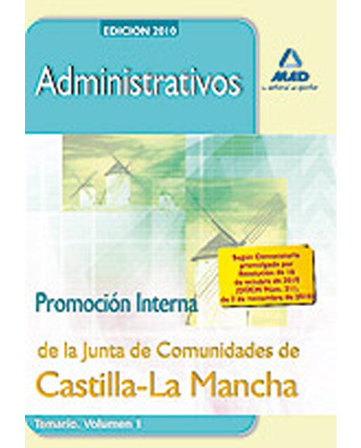 Administrativos de la junta de comunidades de castilla-la mancha . Temario. Volumen i