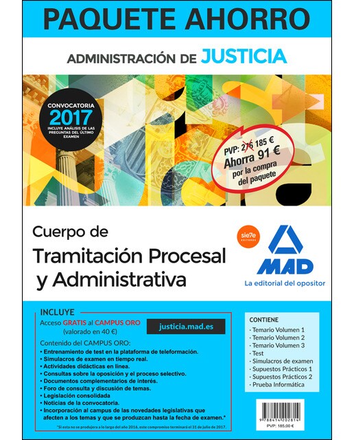Paquete ahorro tramitacion procesal de justicia