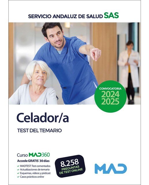 Celador/a del Servicio Andaluz de Salud. Test del temario (Capa mole) 1