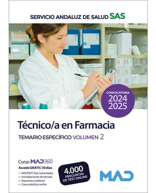 Técnico-a en farmacia.Temario específico volumen